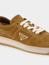 Prada Brown Downtown Delavé Suede Sneakers