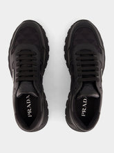 Prada Black Leather & Nylon High-Top Sneakers