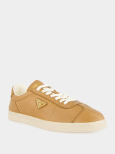 Prada Caramel Low-Top Leather Sneakers