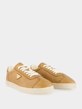 Prada Caramel Low-Top Leather Sneakers