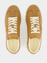 Prada Caramel Low-Top Leather Sneakers