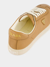 Prada Caramel Low-Top Leather Sneakers