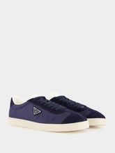 Prada Navy Fabric and Suede Sneakers