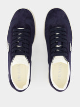 Prada Navy Fabric and Suede Sneakers