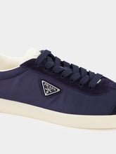 Prada Navy Fabric and Suede Sneakers