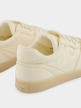 Prada Ivory Leather Low Sneakers