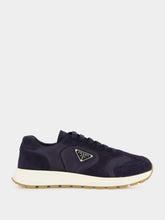 Prada Blue Prax Suede and Re-Nylon Sneakers