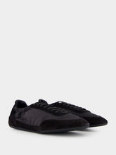 Prada Black Leather Lace-Up Sneakers