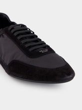 Prada Black Leather Lace-Up Sneakers