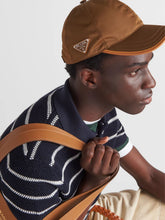 Prada Cork Beige Re-Nylon And Leather Baseball Cap