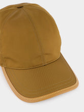 Prada Cork Beige Re-Nylon And Leather Baseball Cap