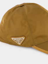 Prada Cork Beige Re-Nylon And Leather Baseball Cap