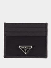 Prada Black Re-Nylon and Saffiano Leather Card Holder