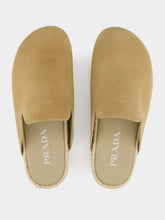 Prada Light Brown Suede Mules