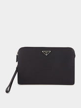 Prada Saffiano Leather Zipper Pouch