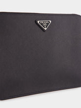 Prada Saffiano Leather Zipper Pouch