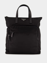 Prada Black Re-Nylon and Saffiano Leather Tote Bag