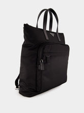 Prada Black Re-Nylon and Saffiano Leather Tote Bag