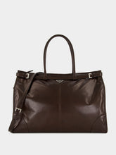 Prada Dark Brown Bonnie Leather Tote Bag