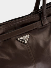 Prada Dark Brown Bonnie Leather Tote Bag