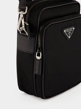Prada Black Re-Nylon and Saffiano Leather Shoulder Bag