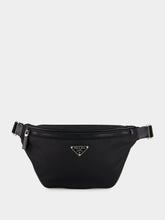 Prada Black Re-Nylon and Saffiano Leather Belt Bag