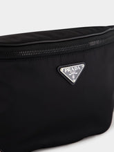 Prada Black Re-Nylon and Saffiano Leather Belt Bag