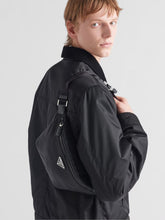 Prada Black Re-Nylon and Saffiano Leather Belt Bag