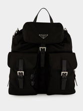 Prada Black Re-Nylon Saffiano Leather Backpack