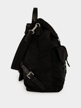 Prada Black Re-Nylon Saffiano Leather Backpack