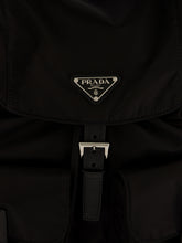 Prada Black Re-Nylon Saffiano Leather Backpack