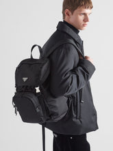 Prada Black Re-Nylon and Saffiano Leather Backpack