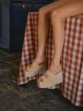 Gucci Beige GG Platform Espadrille with Horsebit