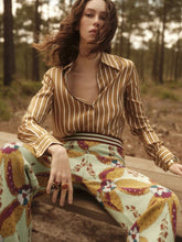 Paula Petra Sun Stripes Silk Twill Shirt