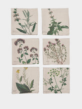 Linoroom Set of 6 Linen Aromatic Herbs Napkins