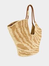 Zimmermann Tan Zebra Goldentime Raffia Tote