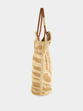 Zimmermann Tan Zebra Goldentime Raffia Tote