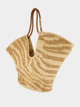 Zimmermann Tan Zebra Goldentime Raffia Tote