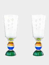 Reflections Copenhagen Set of 2 Ascot Tall Crystal Glasses