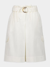 Zimmermann Ivory Illuminate Cotton Bermuda Shorts