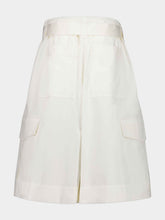 Zimmermann Ivory Illuminate Cotton Bermuda Shorts