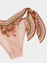 Zimmermann Pink Paisley Floral Aster Scarf Tie Bikini