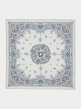 Ferragamo Light Blue Arabesque Silk Scarf