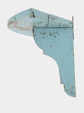 All Origine Blue Rustic Wooden Wall Shelf