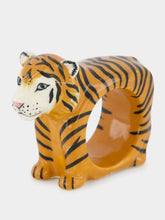 Quail Ceramics Tiger Napkin Ring Holder