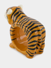 Quail Ceramics Tiger Napkin Ring Holder