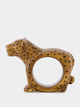 Quail Ceramics Leopard Napkin Ring Holder