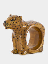 Quail Ceramics Leopard Napkin Ring Holder