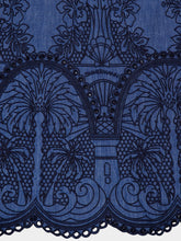 Zimmermann Railway Blue Coco Embroidered Denim Midi Dress