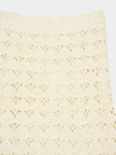 Zimmermann Cream and Black Rhiannon Crochet Midi Skirt